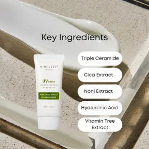 Nine Less (Disc/renew) Essentials UV Shield Soothing Sun Cream SPF 50+ PA++++