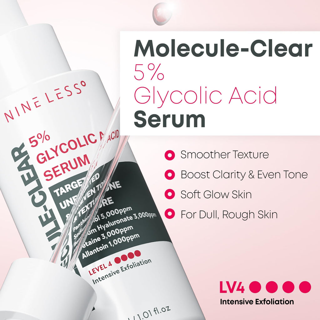 Nine Less (Renew) Molecule-Clear 5% Glycolic Acid Serum 30ml