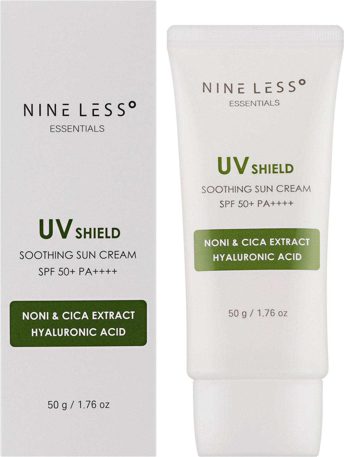Nine Less (Disc/renew) Essentials UV Shield Soothing Sun Cream SPF 50+ PA++++